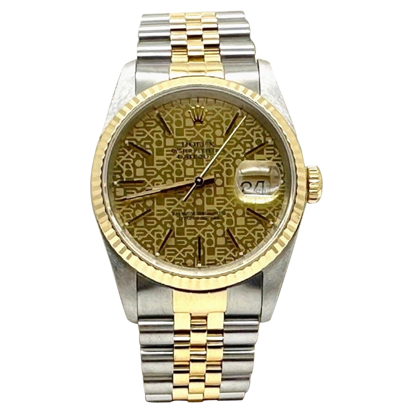 Rolex Datejust 16233 Esfera Jubilee Oro Amarillo 18K Acero inoxidable
