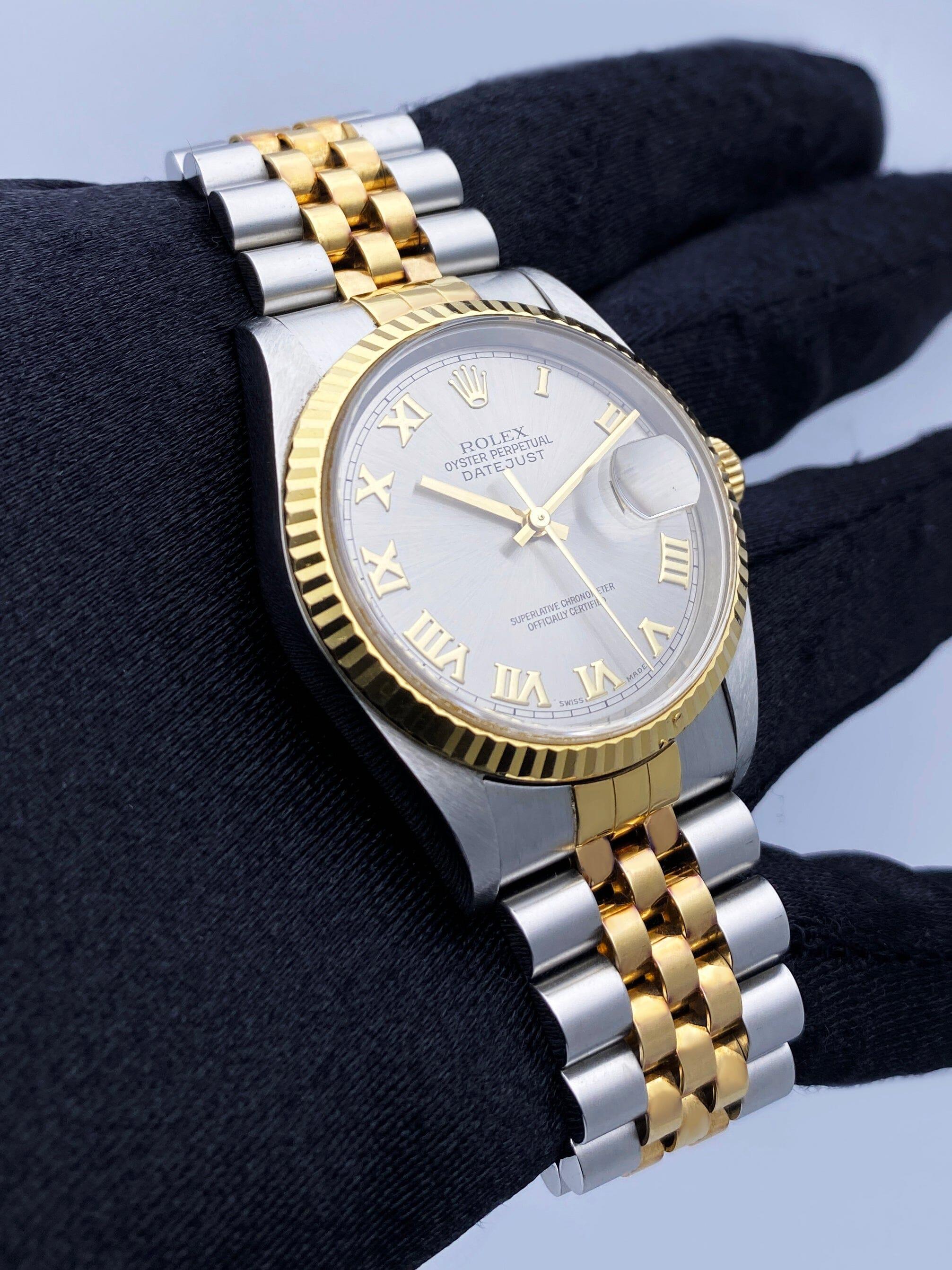 Rolex Datejust 16233 Mens Watch Box Papers For Sale at 1stDibs