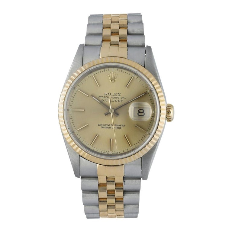 Rolex Datejust 16233 Men's Watch Box Papers For Sale at 1stdibs