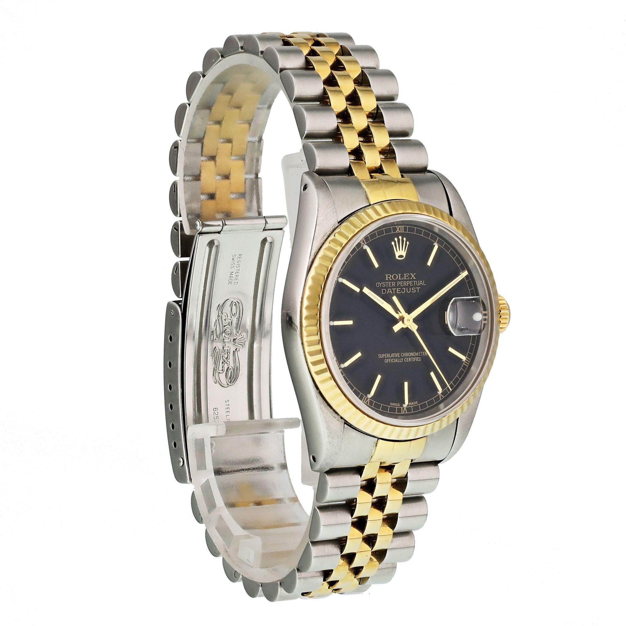 Rolex Datejust 16233 Men's Watch In Excellent Condition For Sale In New York, NY