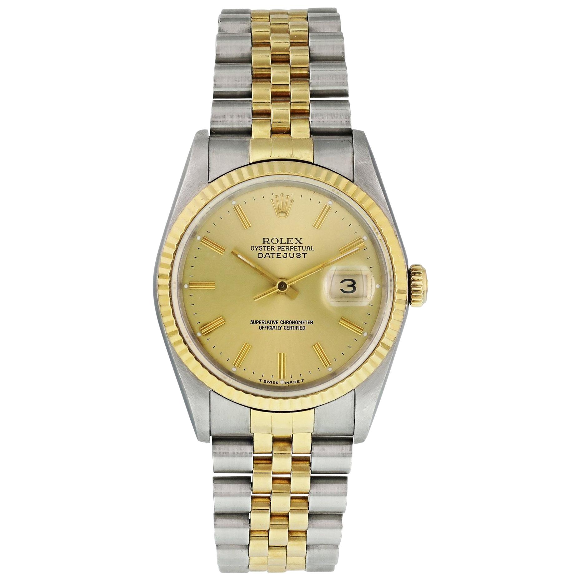 Rolex Datejust 16233 Men's Watch For Sale