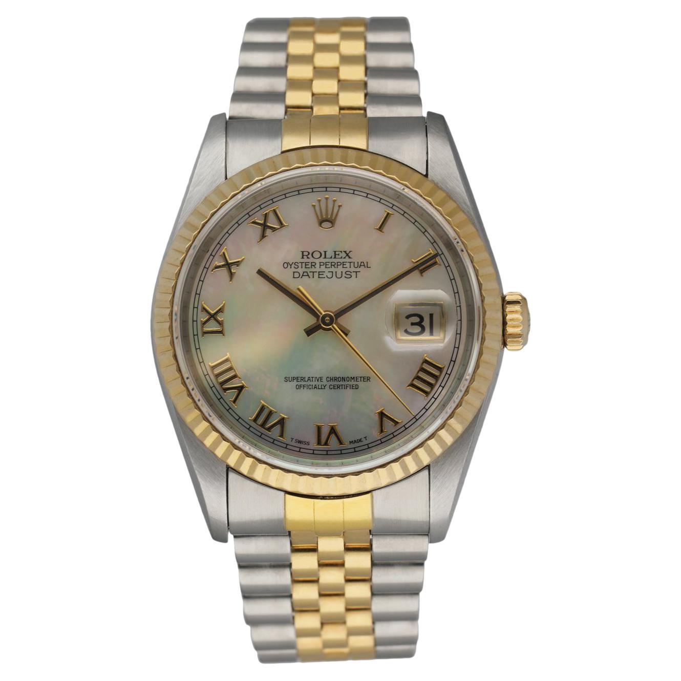 Rolex Datejust Mother of Pearl Diamond Dial Bezel Men's Watch 116244