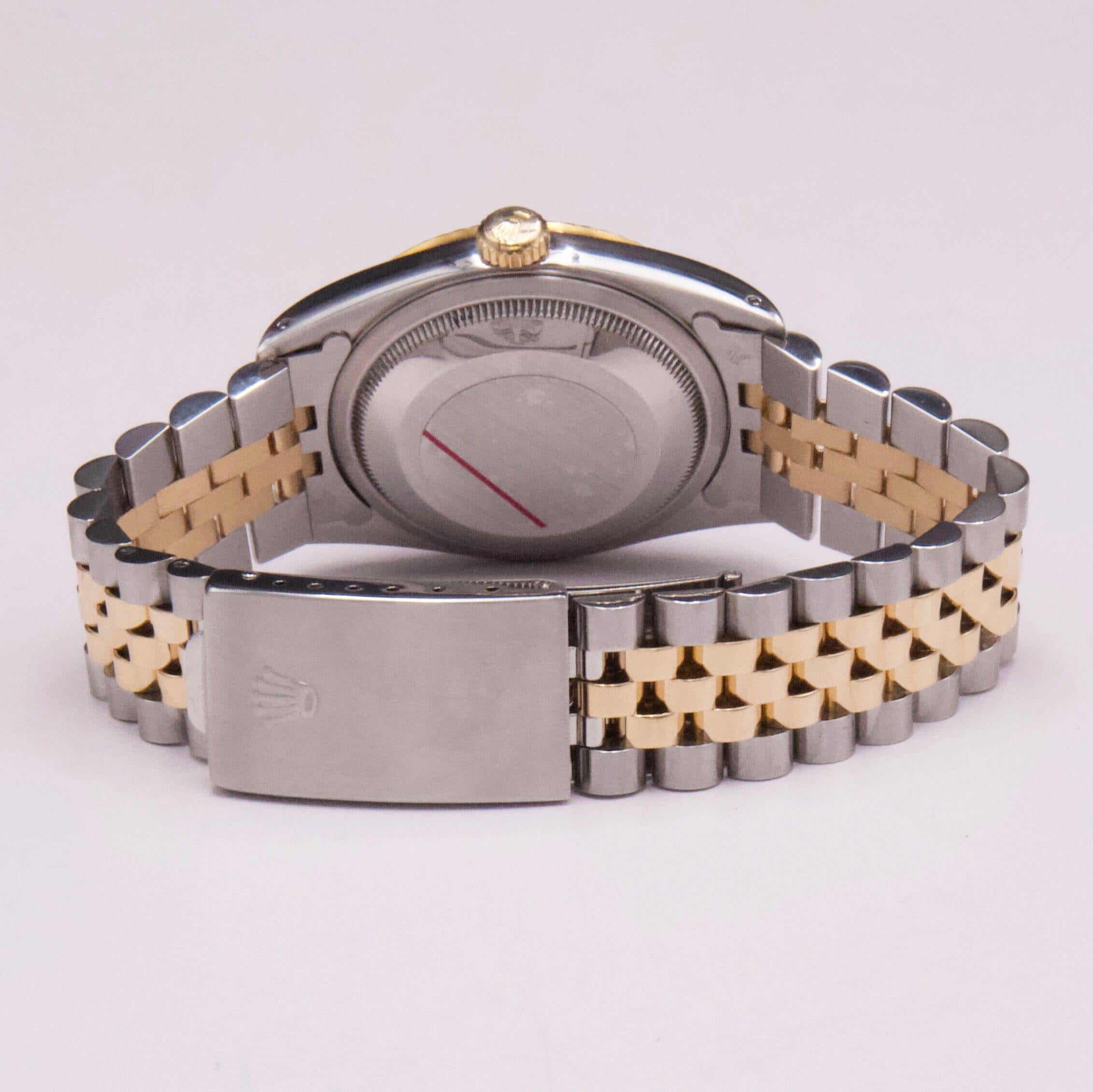 Rolex Datejust 16233 Silber Zifferblatt Männer Uhr Box Papiere im Angebot 2