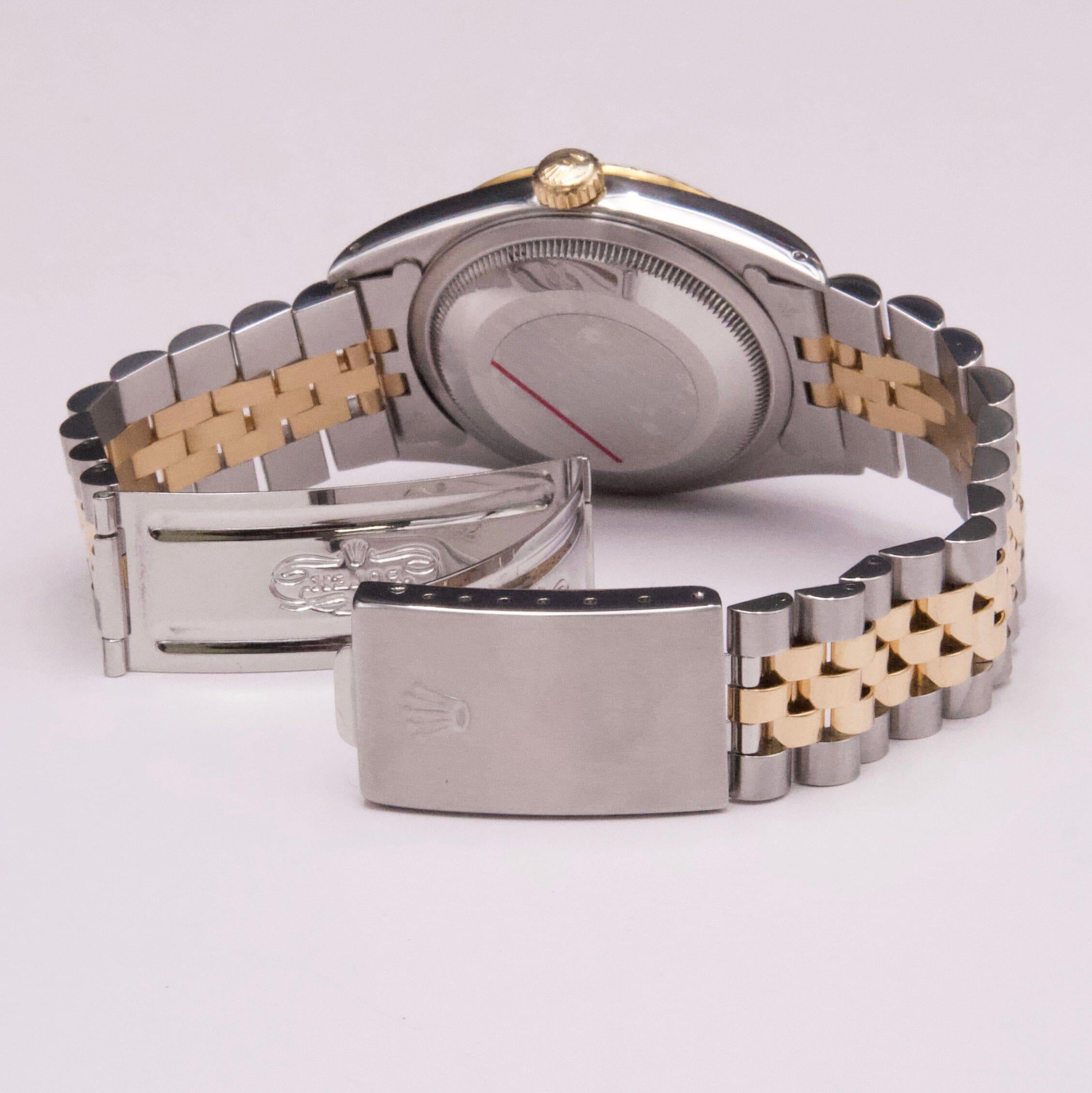 Rolex Datejust 16233 Silber Zifferblatt Männer Uhr Box Papiere im Angebot 3