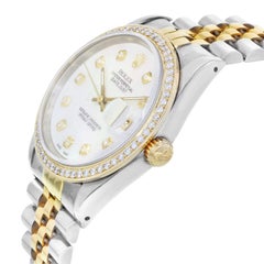 Rolex Datejust 16233 Steel 18K Gold Custom Bezel and Dial Automatic Men's Watch