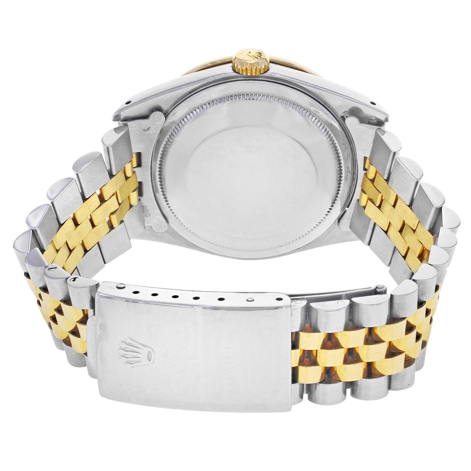 Rolex Datejust 16233 Steel 18K Gold Custom Bezel and Dial Automatic Men's Watch 1