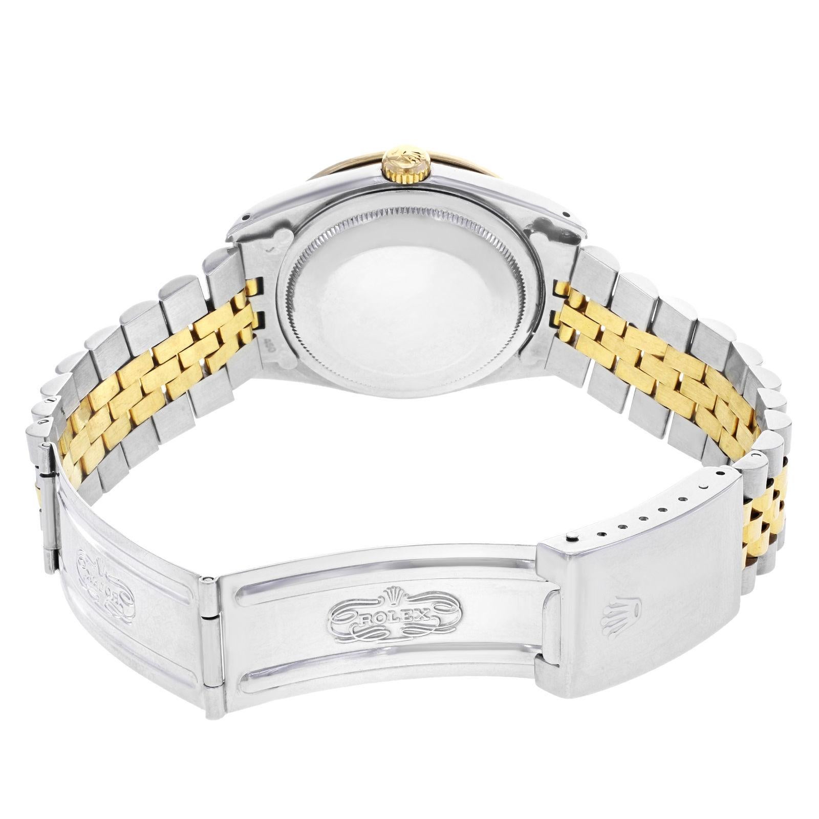 Rolex Datejust 16233 Steel 18K Gold Custom Bezel and Dial Automatic Men's Watch 2