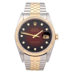 Vintage Rolex Datejust 16233 Unisex Yellow Gold & Stainless Steel Vignette' Dial Watch