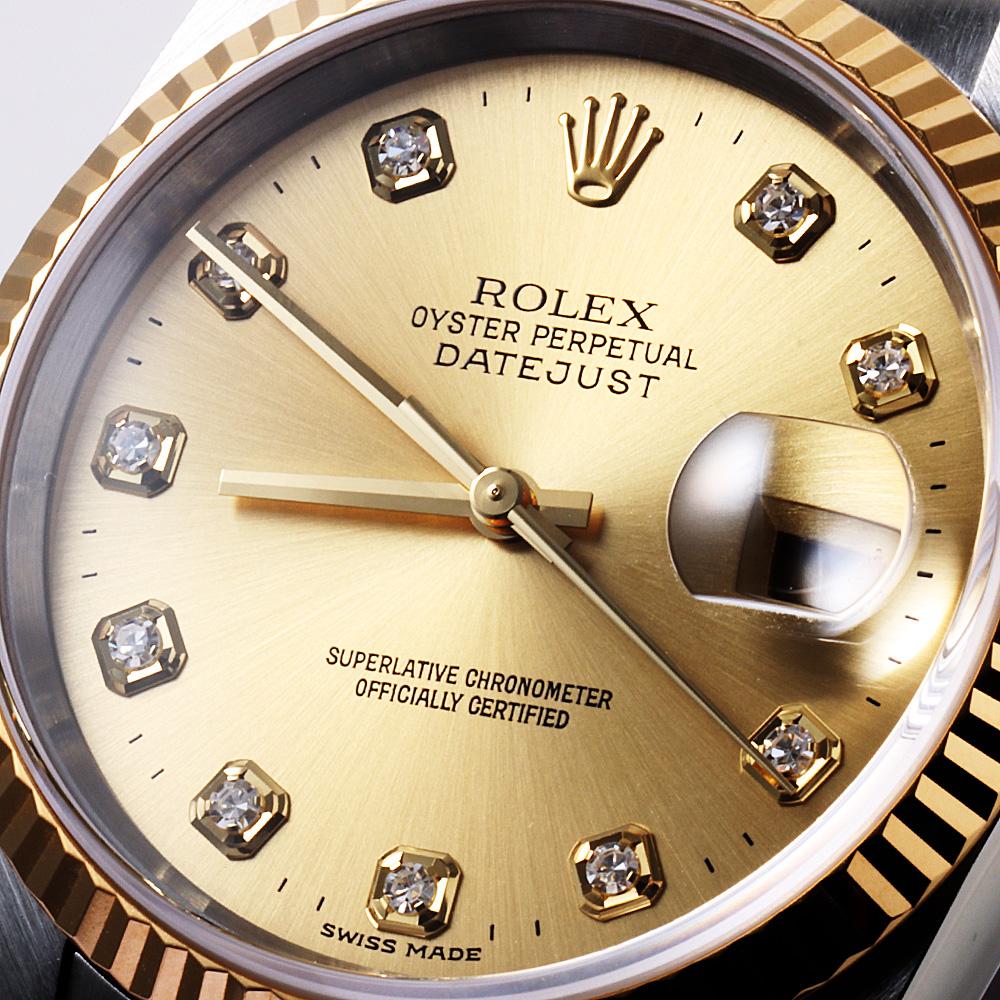 Rolex Datejust 16233G 10P Diamond Champagne Dial - Pre-Owned Men's Watch T No. 2