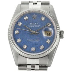 Rolex Datejust 16234, Blue Dial, Certified and Warranty