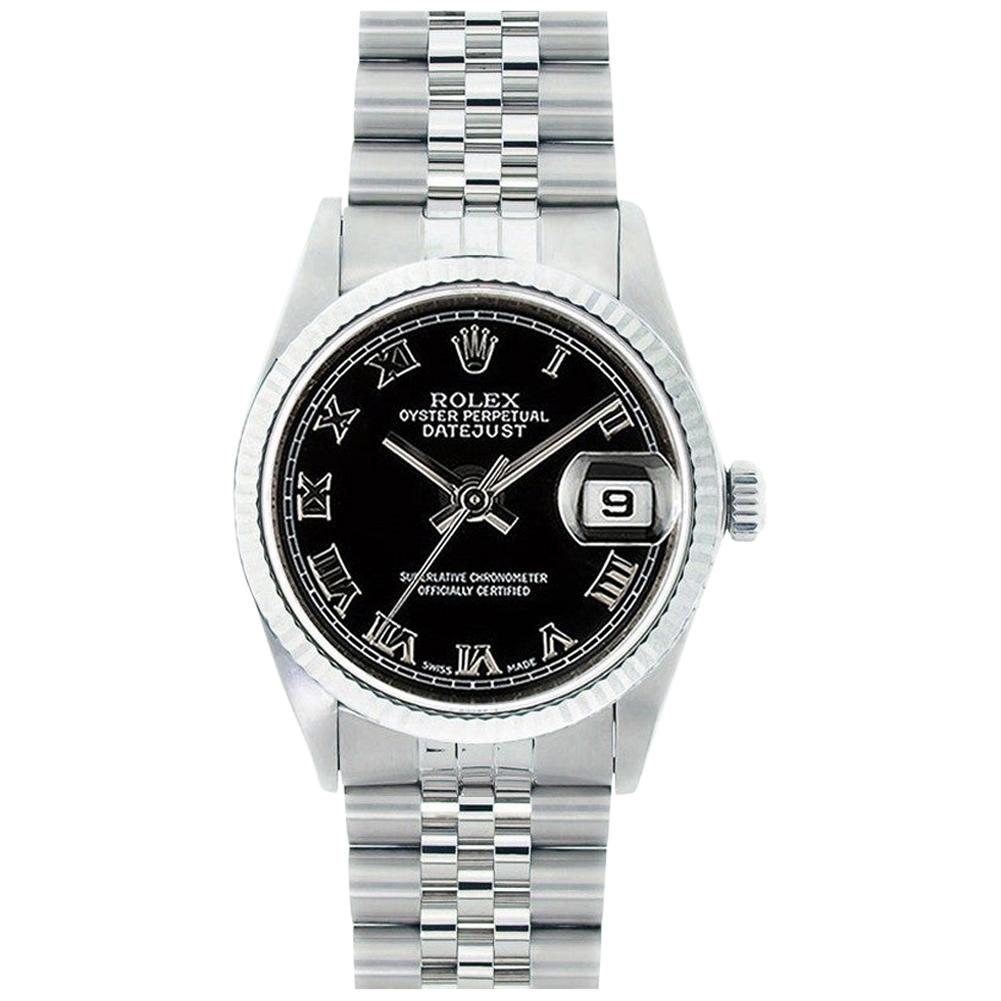 Rolex Datejust 16234, Black Dial, Certified and Warranty