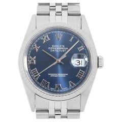 Rolex Datejust 16234 Blue Dial 5 Row Jubilee Bracelet Men's Watch