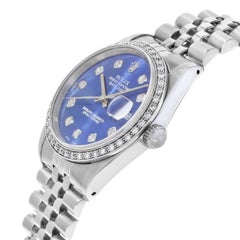 Rolex Datejust 16234 Custom Bezel and Dial 1988 Diamond Automatic Men’s Watch