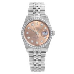 Rolex Datejust 16234 Custom Bezel and Dial 1988 Diamond Automatic Men's Watch
