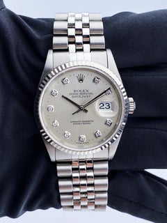 Rolex Datejust 16234 Diamond Dial Mens Watch
