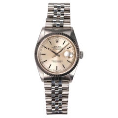 Rolex Datejust 16234 Uhr mit silbernem Zifferblatt in Stahl, 1990er Jahre