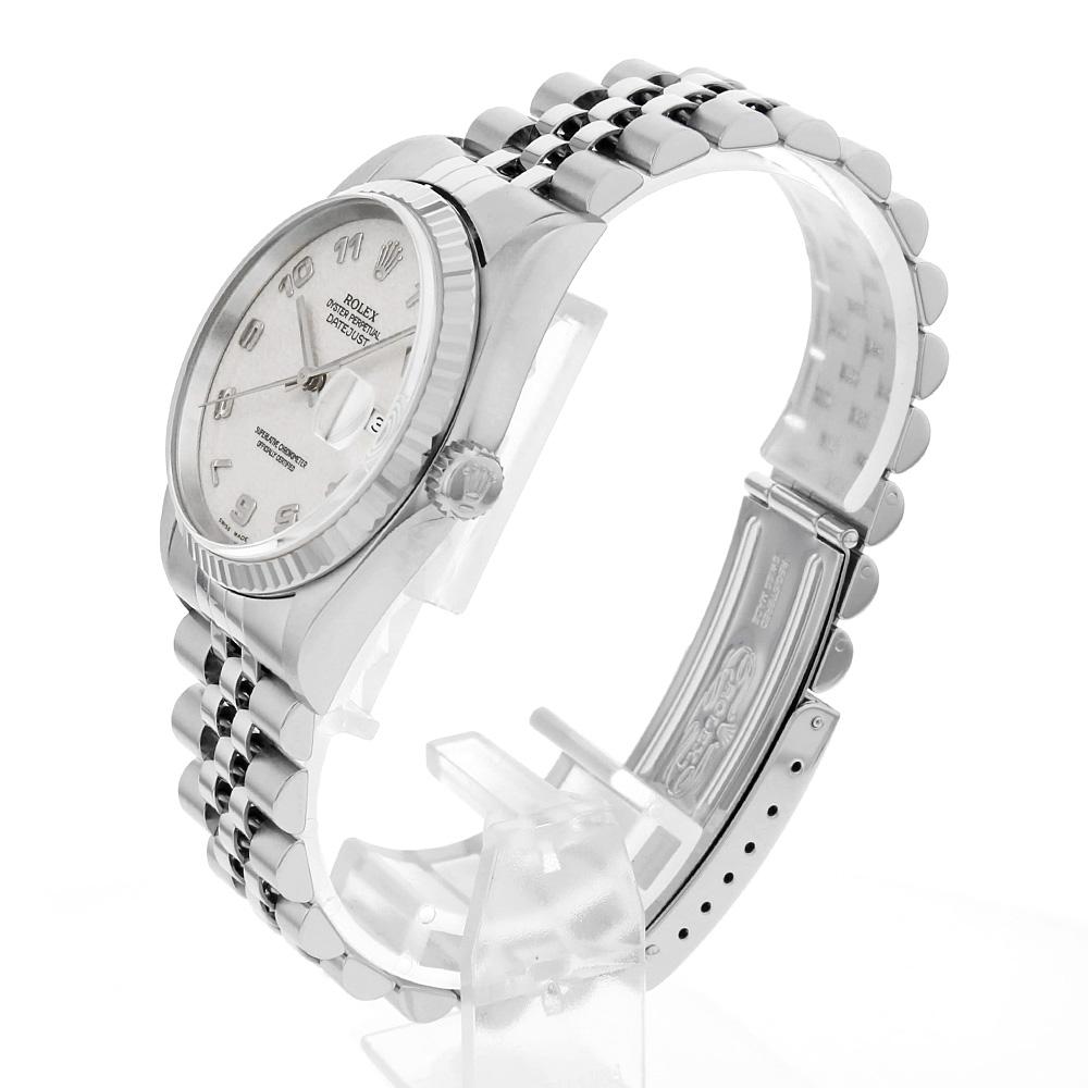 Rolex Datejust 16234 White Arabic Dial, P Serial, PreOwned Men's Watch