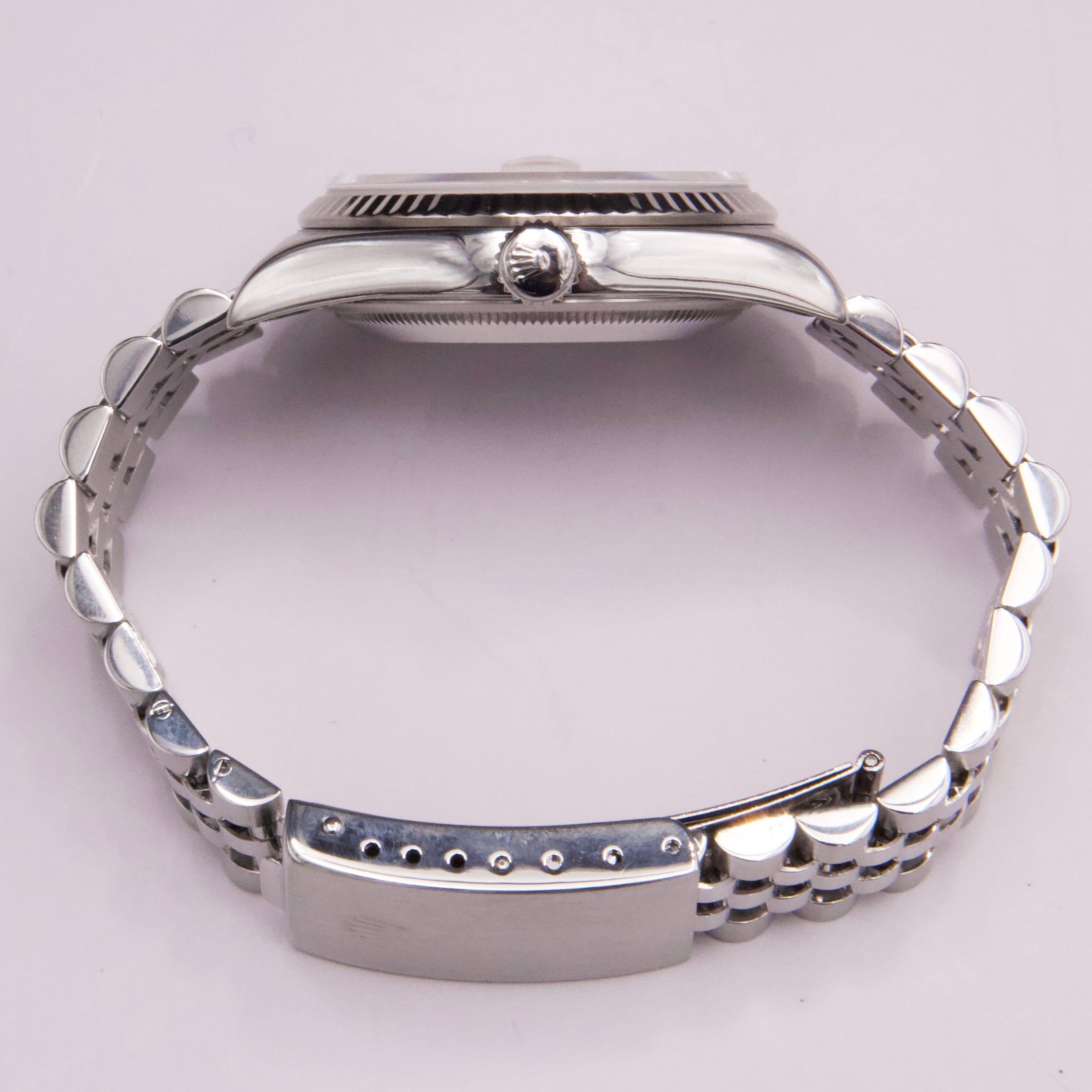 Rolex Datejust 16234 Weißes Zifferblatt Herrenuhr im Angebot 2