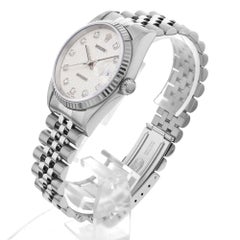 Rolex Datejust 16234G K No. Men's 10P Diamond Silver Dial Jubilee Used Watch
