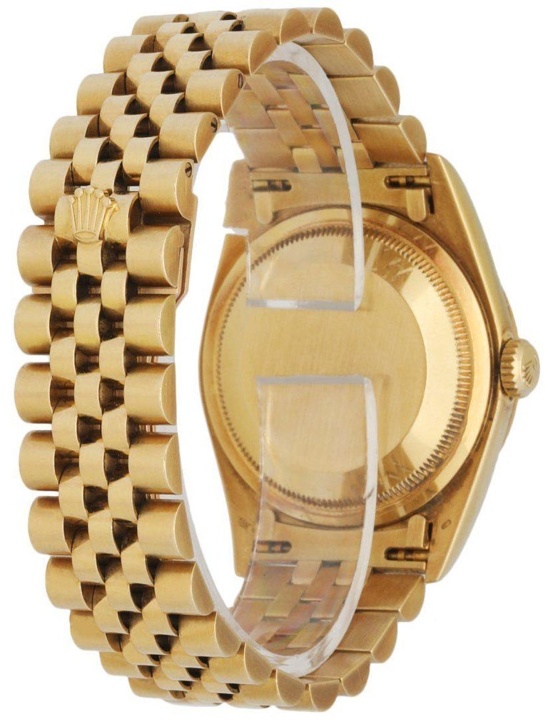 Rolex Datejust 16238 18k Yellow Gold Blue Vignette Men's Watch 1