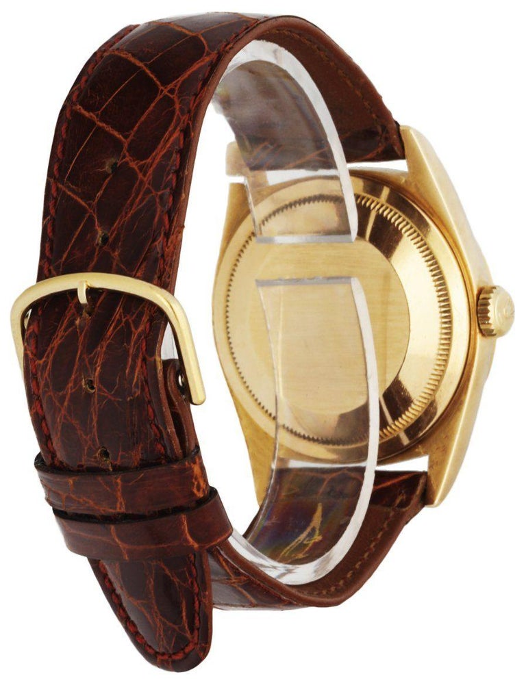 Men's Rolex Datejust 16238 18k Yellow Gold Diamond Mens Watch