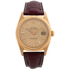 Rolex Datejust 16248 'Bark'.  18K Yellow Gold, Box & Papers. Used.