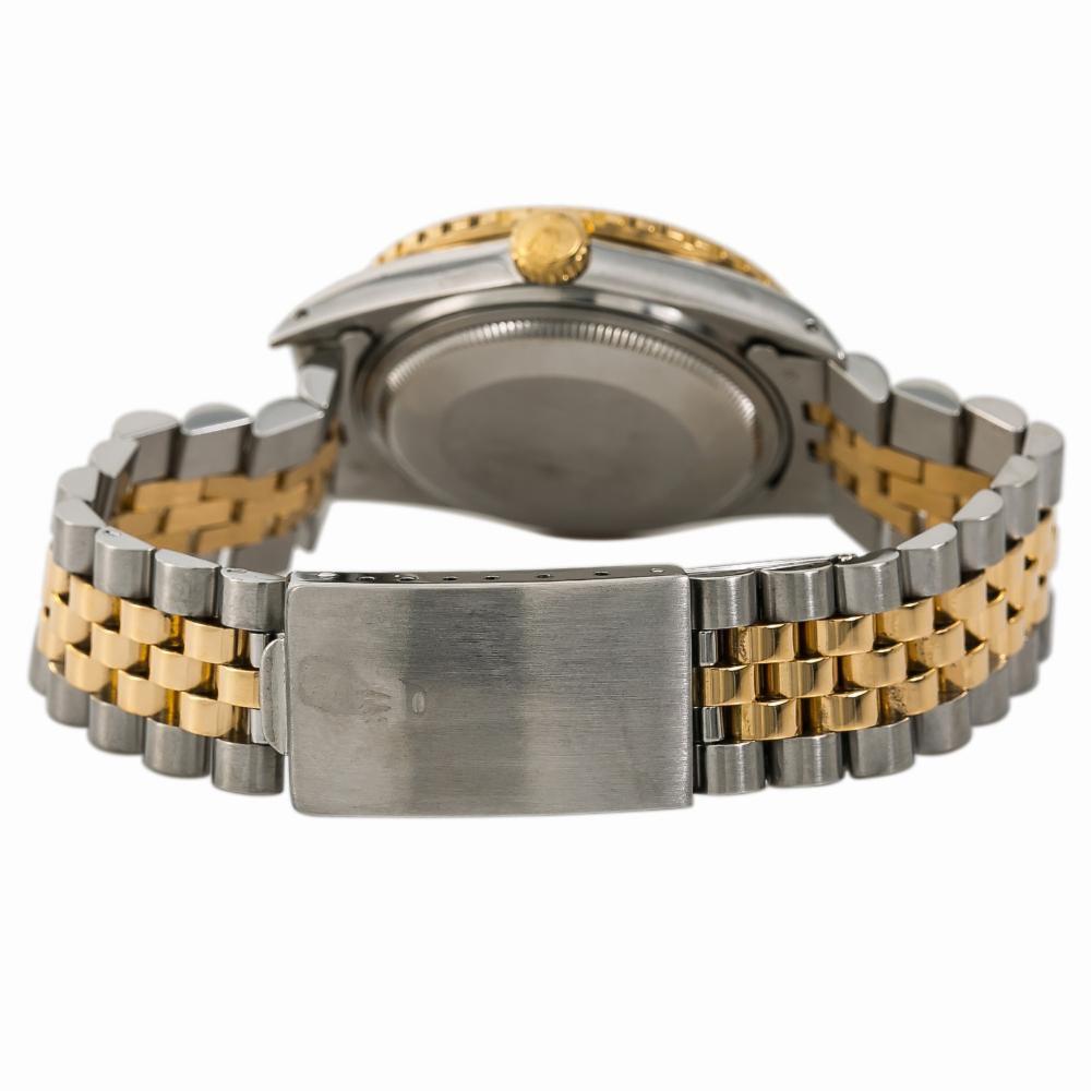 Rolex Datejust Reference #:16253. Rolex Datejust 16253 Mens Automatic Watch Champagne Dial Two Tone 18K 36mm. Verified and Certified by WatchFacts. 1 year warranty offered by WatchFacts.
