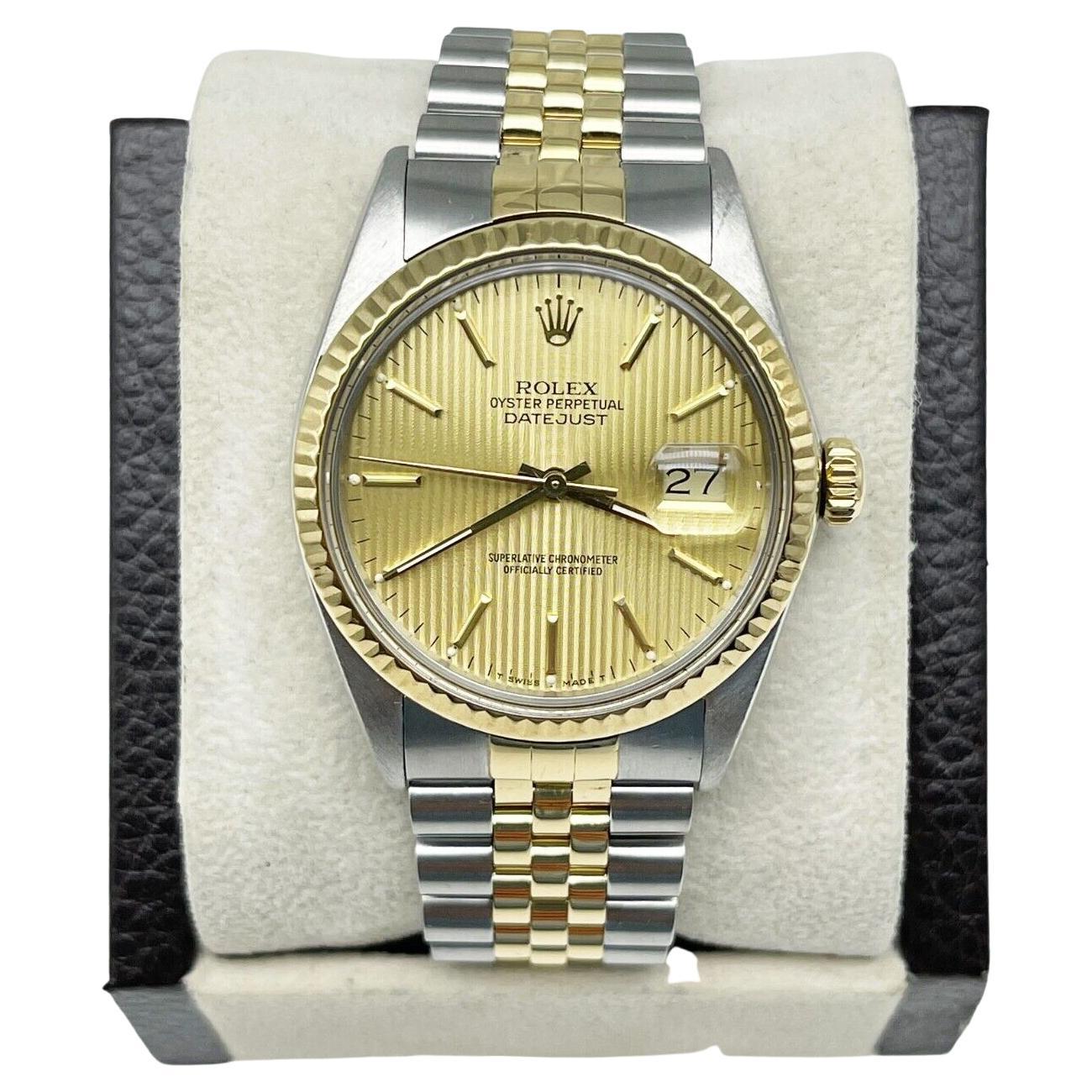 Certified Authentic Rolex Datejust 9000, Gold Dial For Sale at 1stDibs