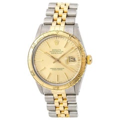 Rolex Montre Datejust 16253 automatique en or bicolore 18 carats avec cadran champagne pour hommes