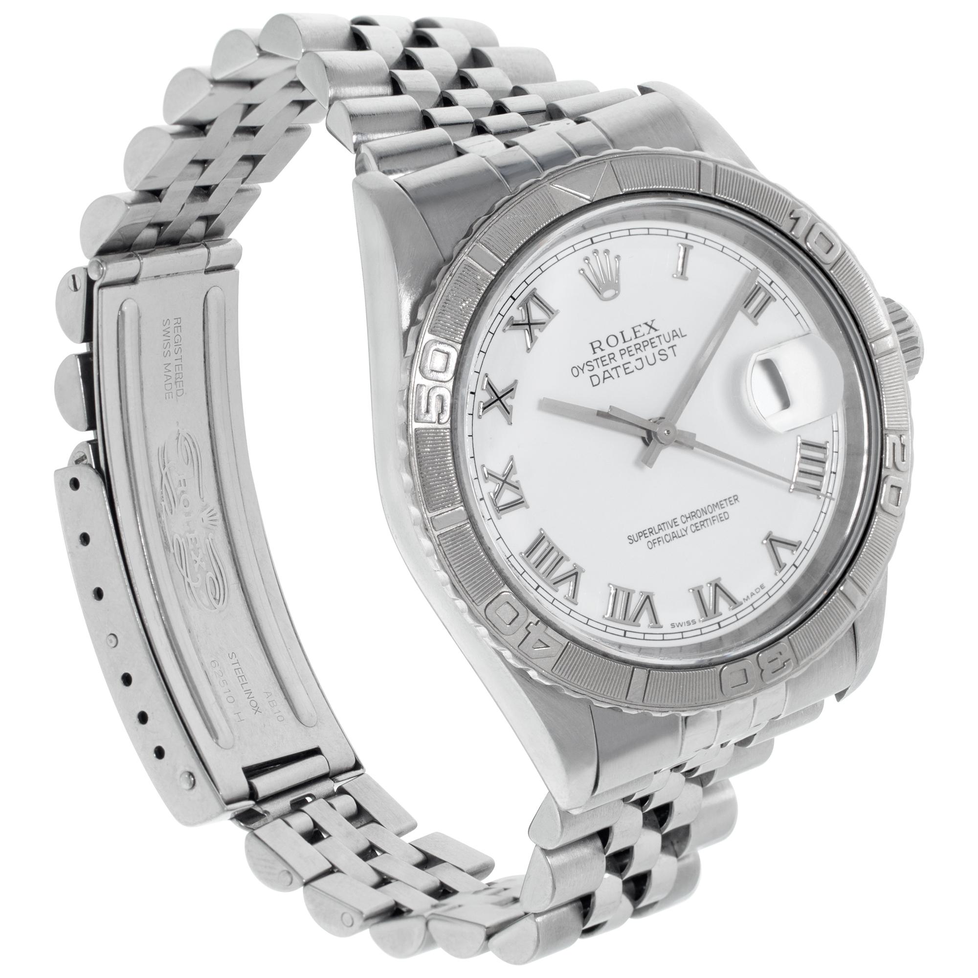 Rolex Datejust 16264 in Stainless Steel with a White dial 36mm Automatic watch In Excellent Condition For Sale In Surfside, FL
