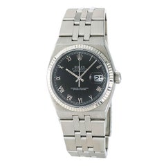 Rolex Datejust 17014 Men's Oysterquartz Watch Stainless Steel Black Dial