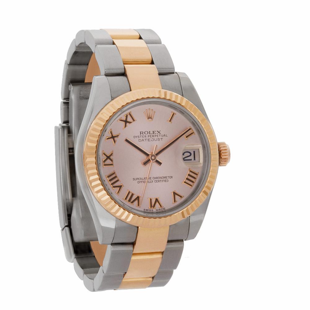 Rolex Datejust 178271 18k Rose gold & stainless steel Pink dial Automatic watch im Zustand „Hervorragend“ im Angebot in Miami, FL