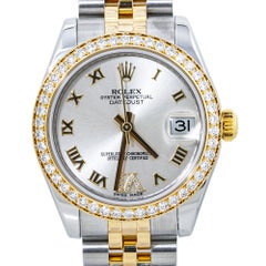 Rolex Datejust 178383 18k Factory Diamond Bezel & Dial Box & Paper