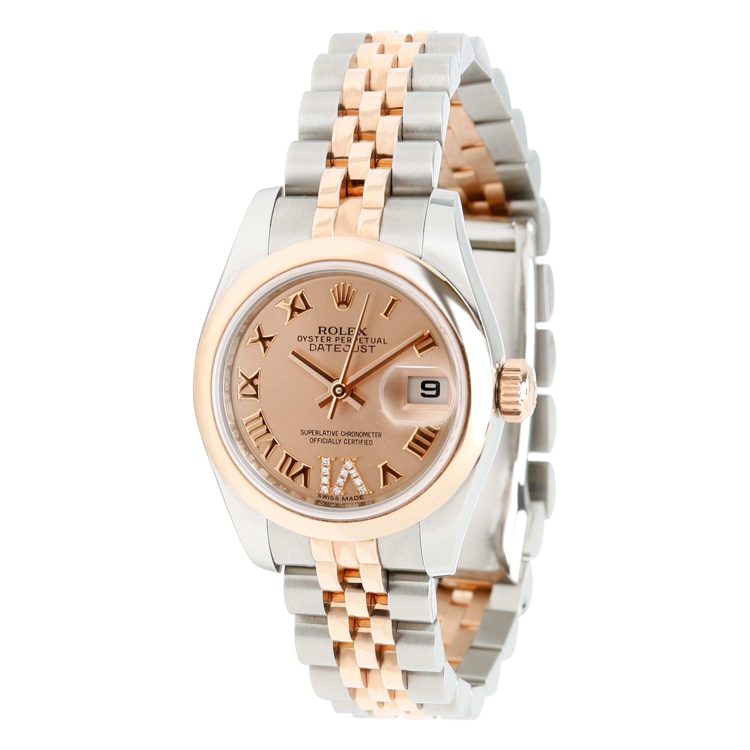 Rolex Datejust 179161 Women's Watch in 18 Karat Stainless Steel/Rose Gold