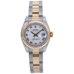 Rolex Datejust 179163 Ladies Automatic Watch Oyster Bracelet 18 Karat Two-Tone