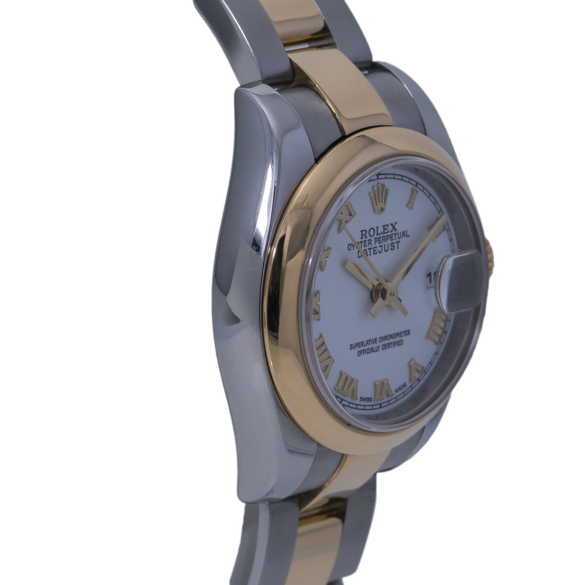 Modern Rolex Datejust 179163 Ladies Automatic Watch Oyster Bracelet 18 Karat Two-Tone For Sale