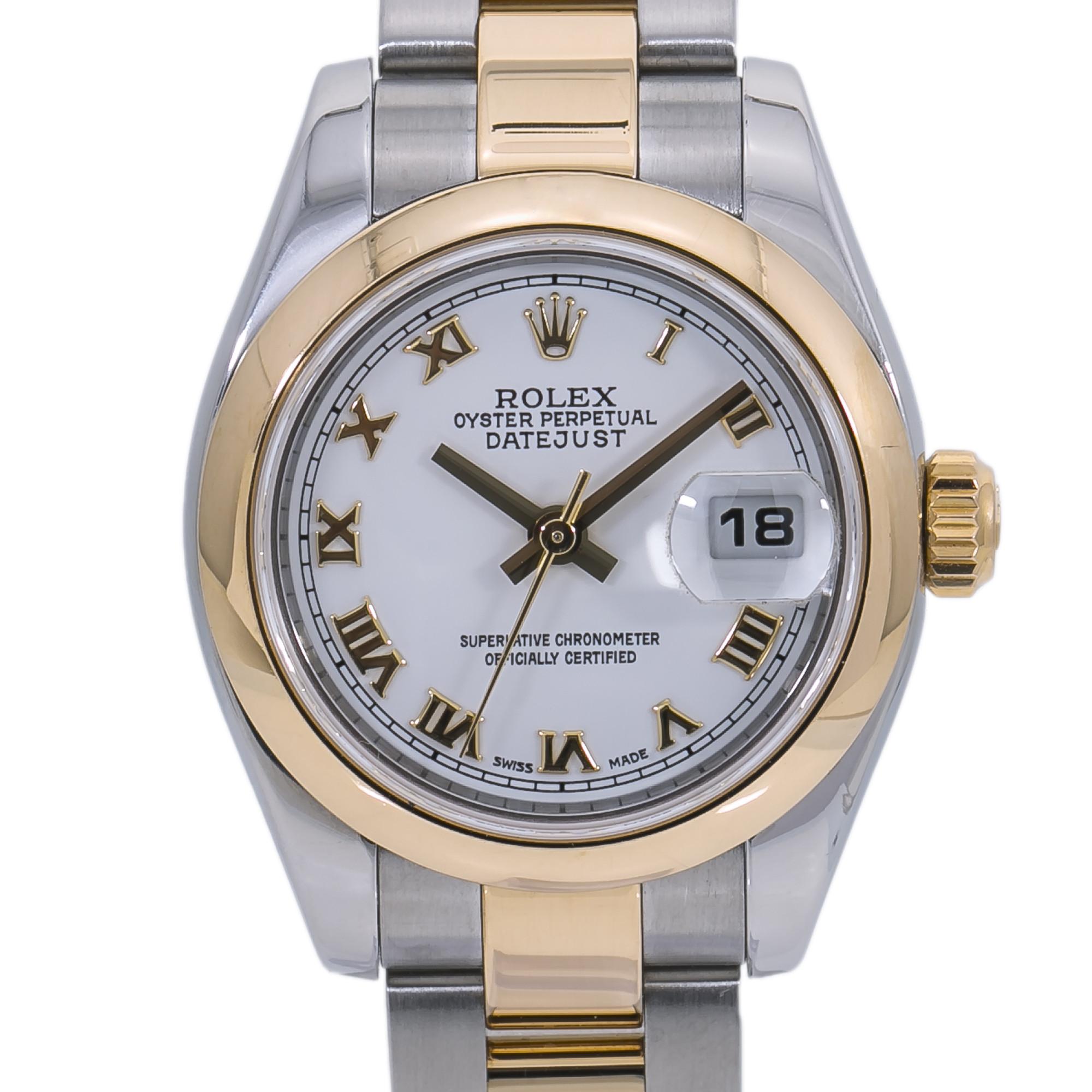 Women's Rolex Datejust 179163 Ladies Automatic Watch Oyster Bracelet 18 Karat Two-Tone For Sale