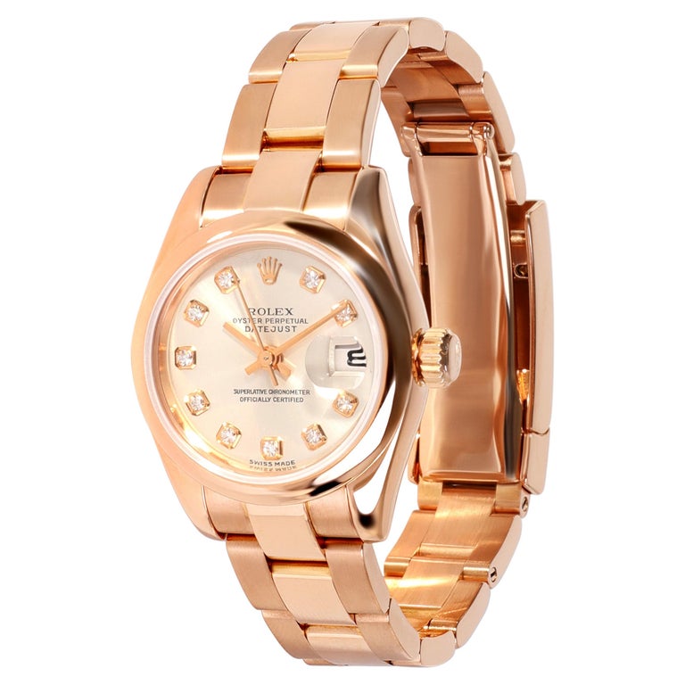 Rolex Datejust 179165 Women's Watch in 18kt Rose Gold For Sale at 1stDibs