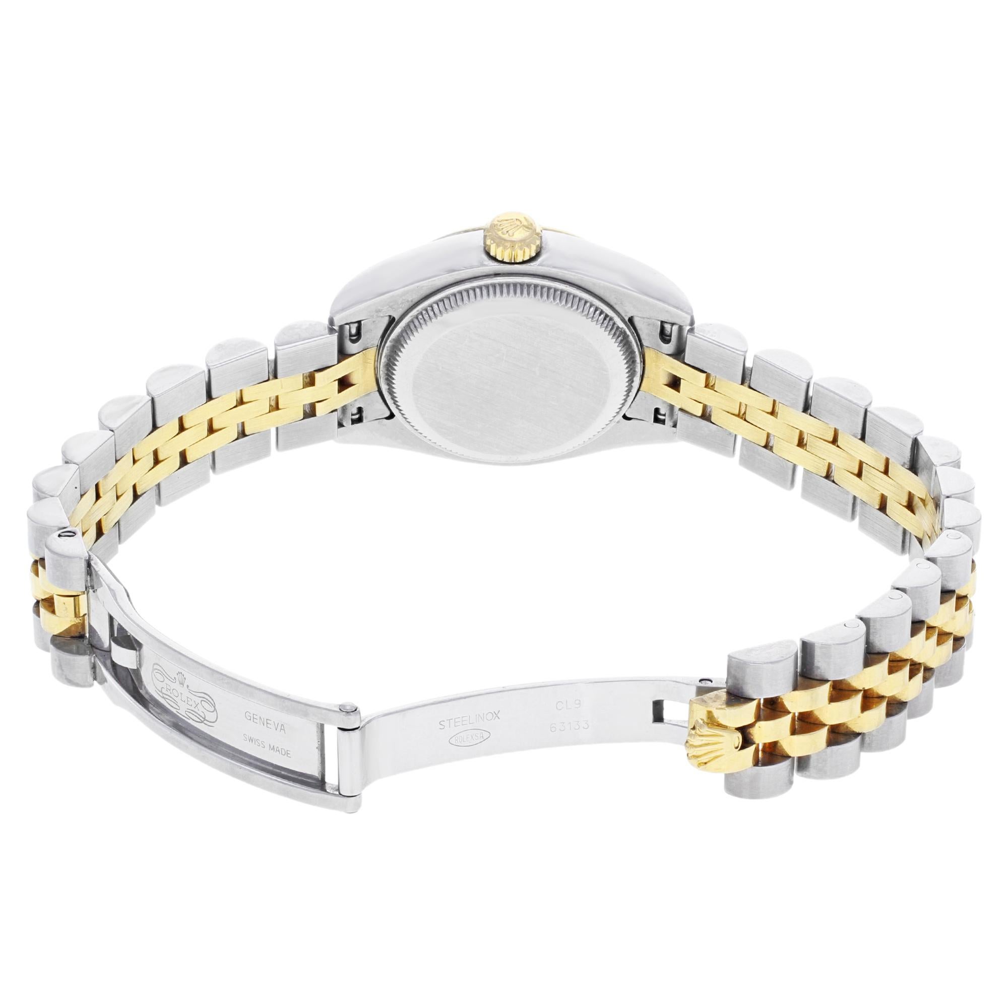 Women's Rolex Datejust 179173 Champagne Jubilee Diamond Dial Steel 18K Gold Ladies Watch