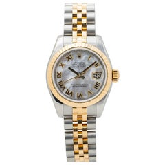 Rolex Datejust 179173 Lady MOP Factory Dial 18 Karat Two-Tone Box and Paper