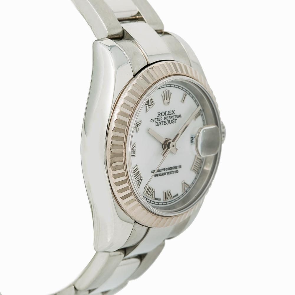 Rolex Datejust 179174, White Dial, Certified and Warranty In Excellent Condition For Sale In Miami, FL