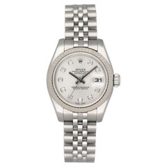 Rolex Datejust 179174 Diamond Silver Dial Ladies Watch Box Papers
