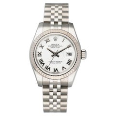 Rolex Montre Datejust 179174 avec cadran blanc pour femmes