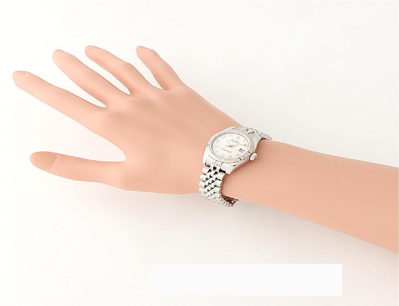 Shell Dial Watch Rolex Datejust 179174NA Ladies Watch - Pink Shell Dial, Arabic, D ...
