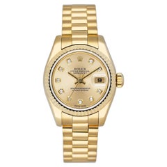 Rolex Datejust 179178 Diamant Pink Zifferblatt 18K Gelbgold Damenuhr