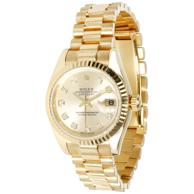 Rolex Datejust 179178 Women's Watch in 18 Karat Yellow Gold For Sale at  1stDibs | women's gold rolex, womens gold rolex, womens rolex gold