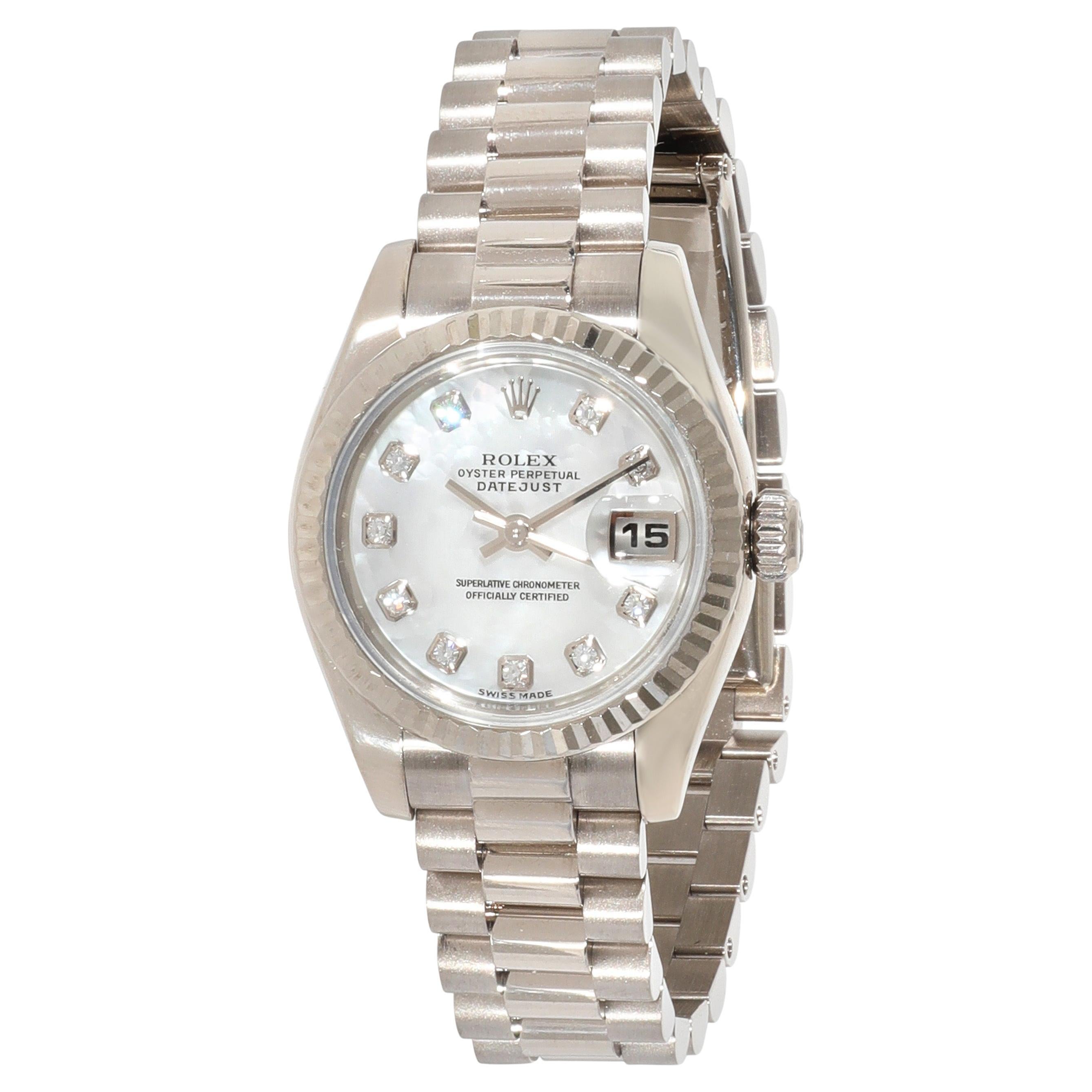 Rolex Datejust 179179 Women's Watch in 18 Karat White Gold