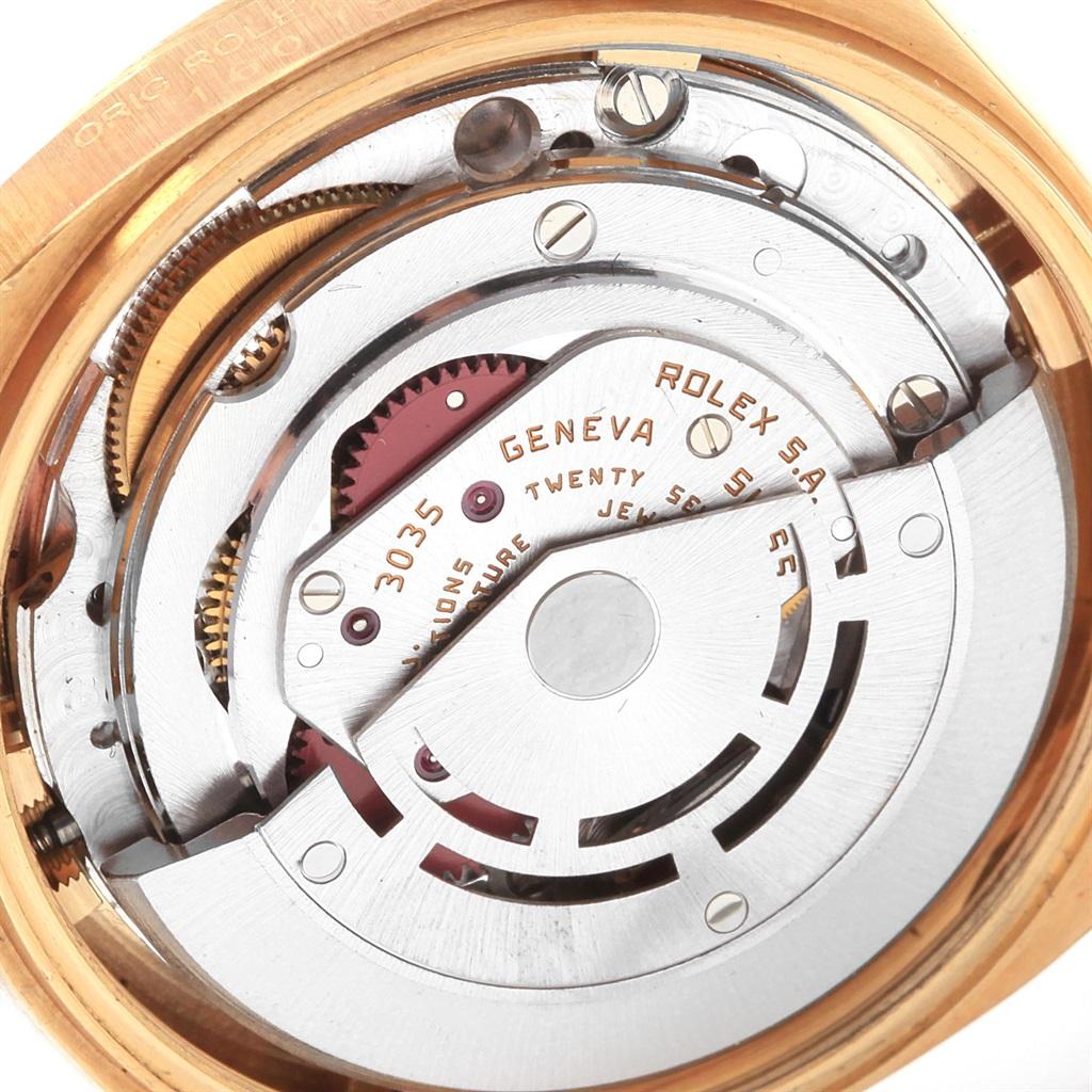Rolex Datejust 18 Karat Yellow Gold Onyx Dial Vintage Men's Watch 16018 5