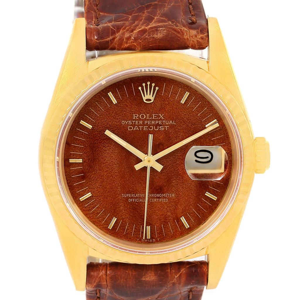 Rolex datejust top wood dial