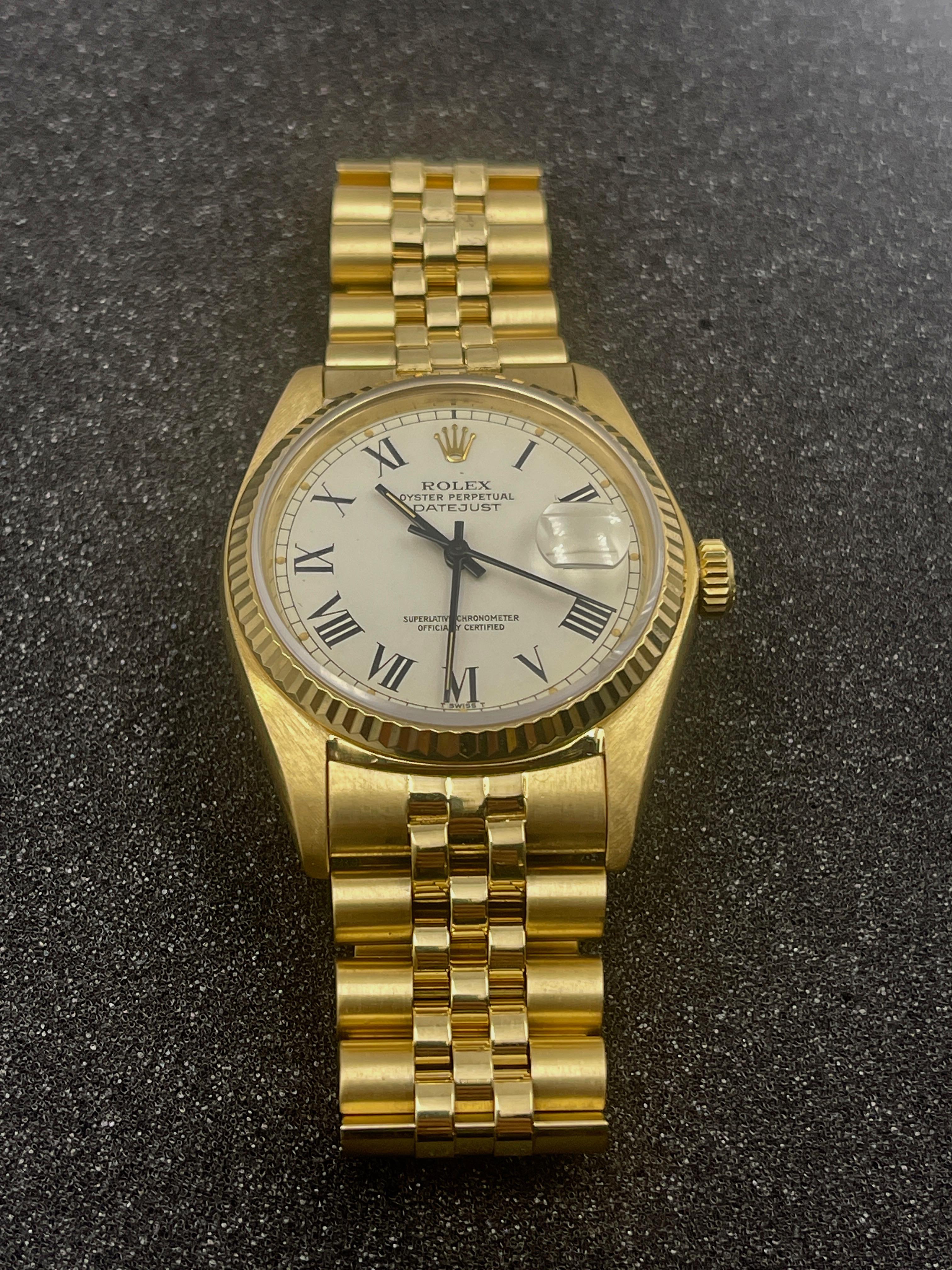 Rolex Datejust 18k Gold Reference 16018 Watch 6
